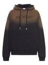Off-white Hoodie In Cotton With Degraded Effect In Multi