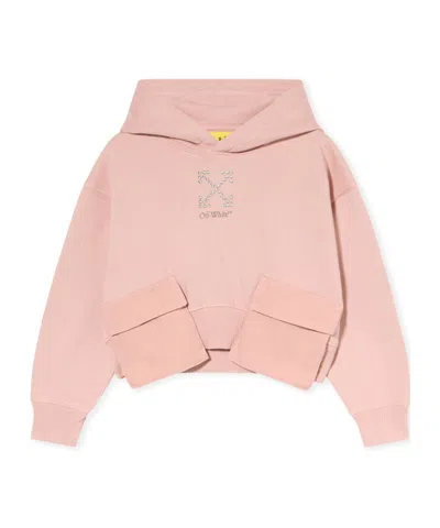 OFF-WHITE LOGO-PRINT HOODIE