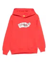 Off-white Logo-print Hoodie In Red