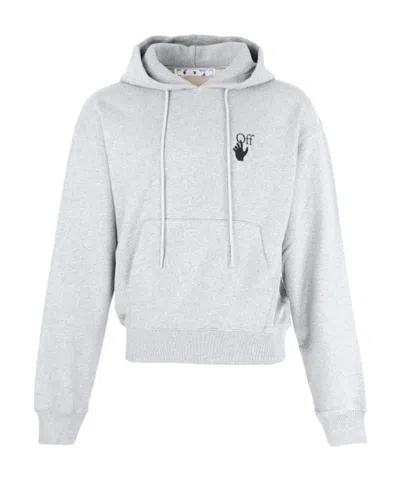 Off-white Logo-print Hoodie In White