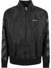Off-white Black Jacket With High Collar In Black