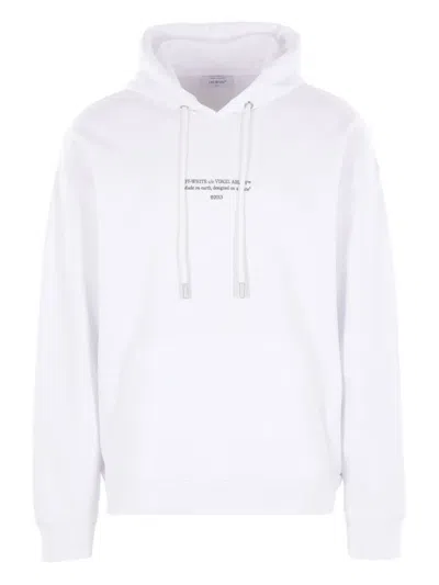 Off-white Urban Skate Hoodie Drawstring Design In White