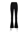 Off-white Logo-print Lace-up Leggings In Black