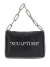 Off-white Logo Printed Zip-up Shoulder Bag In Black