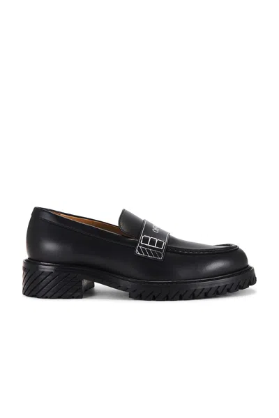 OFF-WHITE LOGO-PRINT LOAFERS