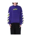 Off-white Logo-print Long-sleeve Sweatshirt In Blue
