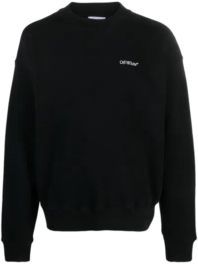 Off-white Logo-print Long-sleeve Sweatshirt In Schwarz