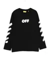 Off-white Logo-print Long-sleeve T-shirt In Black