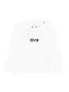 Off-white Logo-print Long-sleeve T-shirt In White