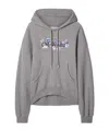 Off-white Logo-print Organic Cotton Hoodie In Gray