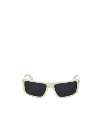 Off-white Logo-print Rectangle-frame Sunglasses In Black