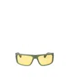 Off-white Logo-print Rectangle-frame Sunglasses In Yellow
