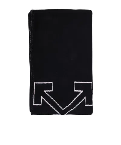 Off-white Logo-print Scarf In Black