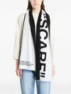 Off-white Logo-print Scarf In Brown