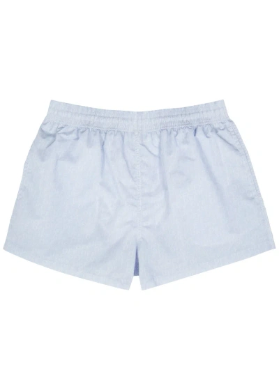 Off-white Logo-print Shell Swim Shorts In Blue