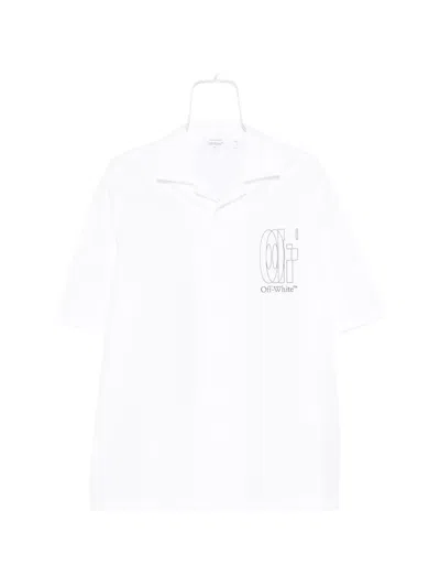 Off-white Logo-print Short-sleeve Shirt In White