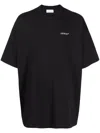 Off-white 'barber Arrow' Black T-shirt With Logo On The Front And Maxi Logo On The Back In Black