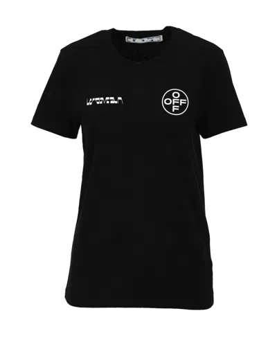Off-white Logo-print Short-sleeve T-shirt In Black