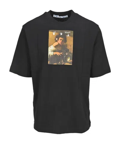 Off-white Logo-print Short-sleeve T-shirt In Black