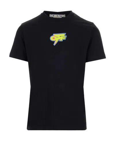 Off-white Logo-print Short-sleeve T-shirt In Black