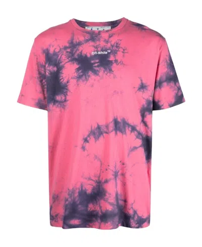 Off-white Logo-print Short-sleeve T-shirt In Pink
