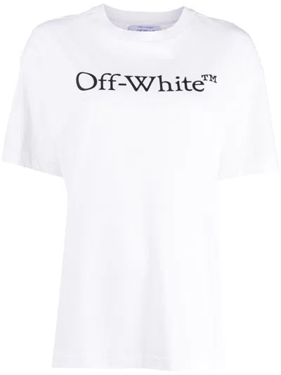 Off-white Big Logo Bookish Casual Tee White Black