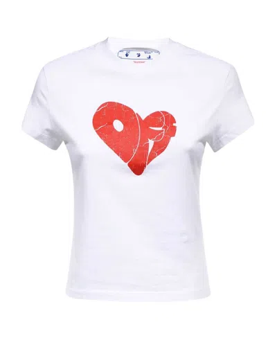 Off-white Logo-print Short-sleeve T-shirt In White