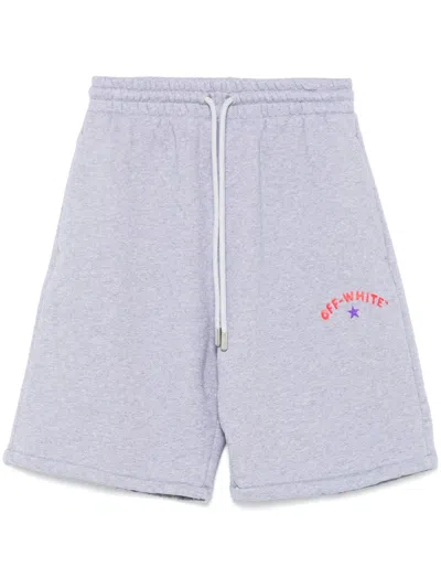 Off-white Logo-print Shorts In 灰色