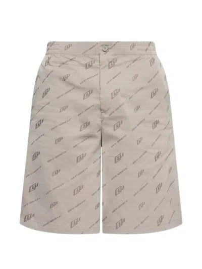 OFF-WHITE LOGO-PRINT SHORTS
