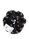 Off-white Logo-print Silk Scrunchie In Black
