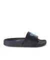 Off-white Kids Black Pool Slides In Black
