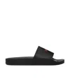Off-white Logo-print Slides In Black