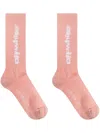 Off-white Logo-print Socks In Pink