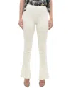 Off-white Logo Print Split Flare Fit Leggings In Beige