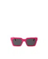 Off-white Logo-print Square-frame Sunglasses In Pink