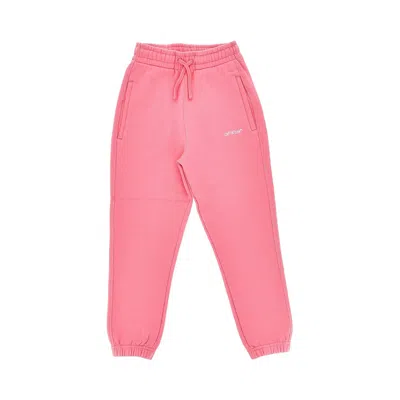 Off-white Logo Print Sweatpants Kids In Pink