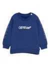 Off-white Logo-print Sweatshirt In Blue