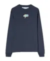 Off-white Logo-print Sweatshirt In Blue