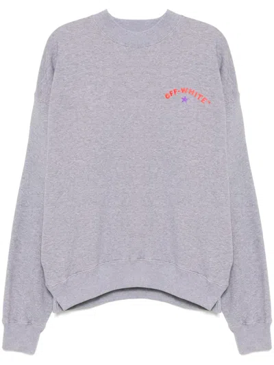 Off-white Logo-print Sweatshirt In Grey