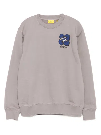 Off-white Kids' Logo-print Sweatshirt In Grey