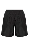 Off-white Elastic Waist Swimming Trunks In Black