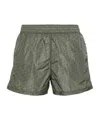 Off-white Logo-print Swim Shorts In Gray