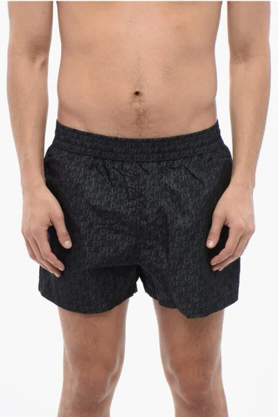 OFF-WHITE LOGO PRINT SWIMSHORTS