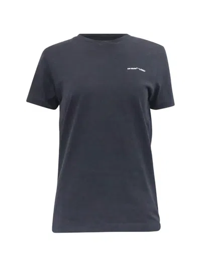 Pre-owned Off-white Logo-print T-shirt In Black