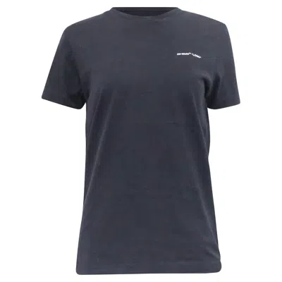 Off-white Logo-print T-shirt In Black Cotton