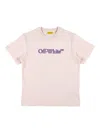 Off-white Kids Pink Logo T-shirt In Pink