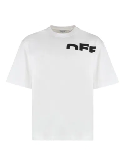 Off-white Cotton Crew-neck T-shirt In White