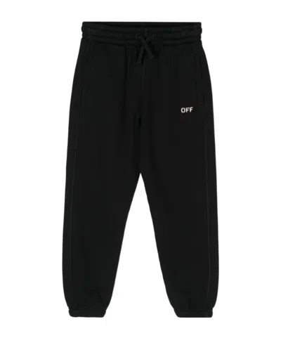 OFF-WHITE LOGO-PRINT TRACK PANTS