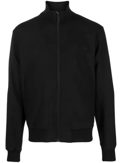 Off-white Logo-print Tracksuit Top In Schwarz