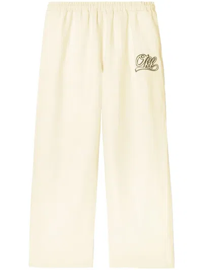 Off-white Logo-print Trousers In White